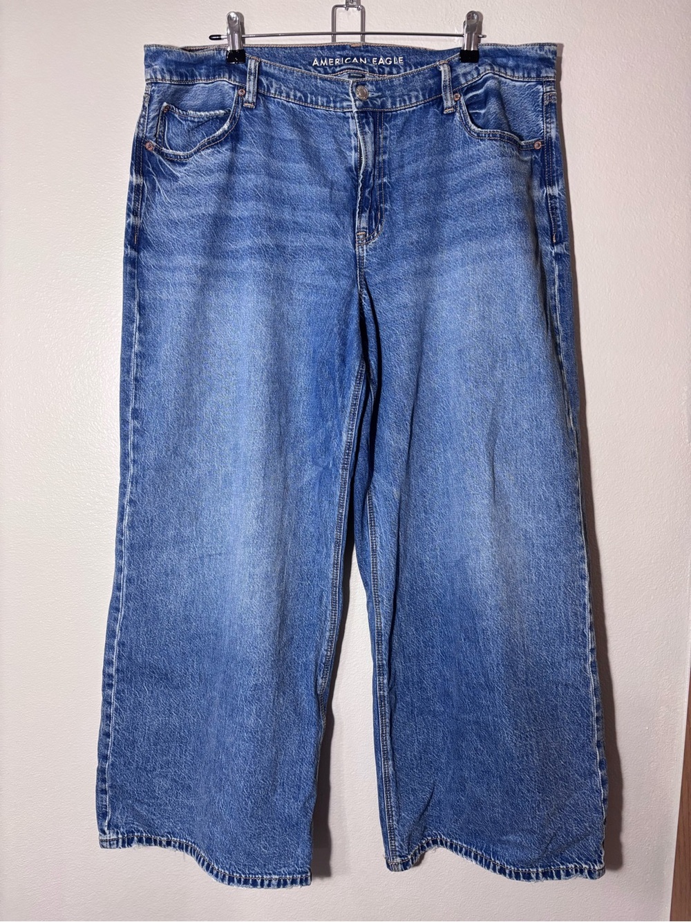 American Eagle Outfitters Wide Leg low rise Light Blue Denim Pants